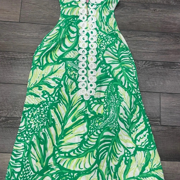 Lilly Pulitzer Jane Shift Dress Partial Zip Toucan Green Coco Loca Print Size 00 - Picture 6 of 11